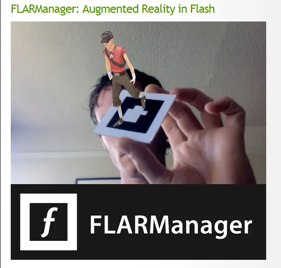 FLARManager: Augumented Reality in Flash | transmote speaks...