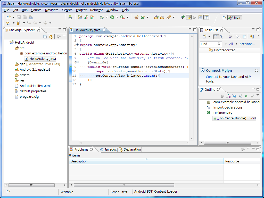Java - com.example.android.helloandroid.HelloActivity.java - Eclipse