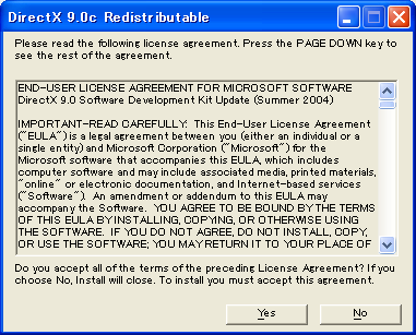 DirectX 9.0c Redistributable