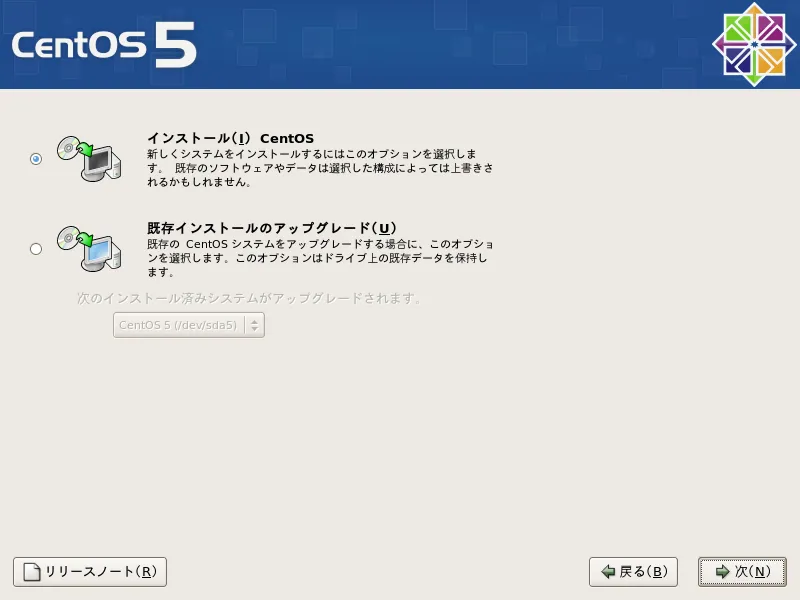 インストールの種類