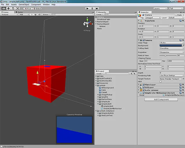Unity - SimpleLiteM.unity - NyARToolKit-Lab