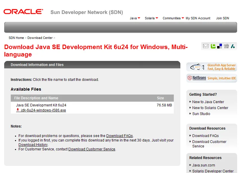 Java SE Development Kit 6uxx for Windows,Multi-language- oracle.com