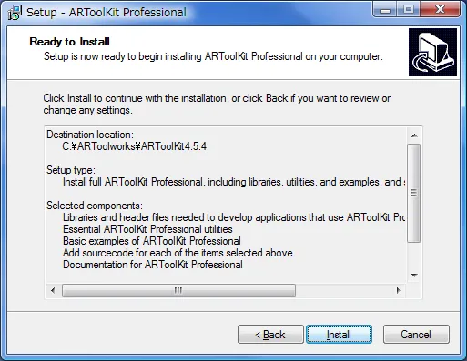 Setup - ARToolKit Professional