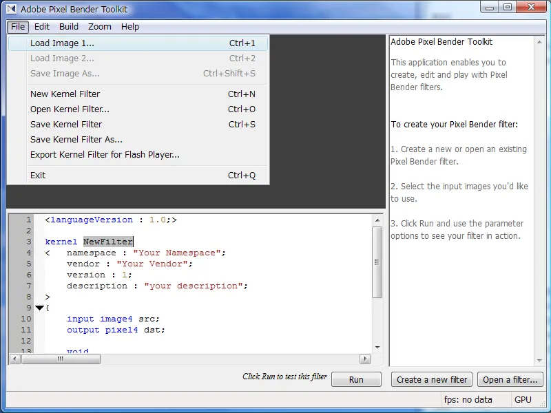 Abobe Pixel Bender Toolkit