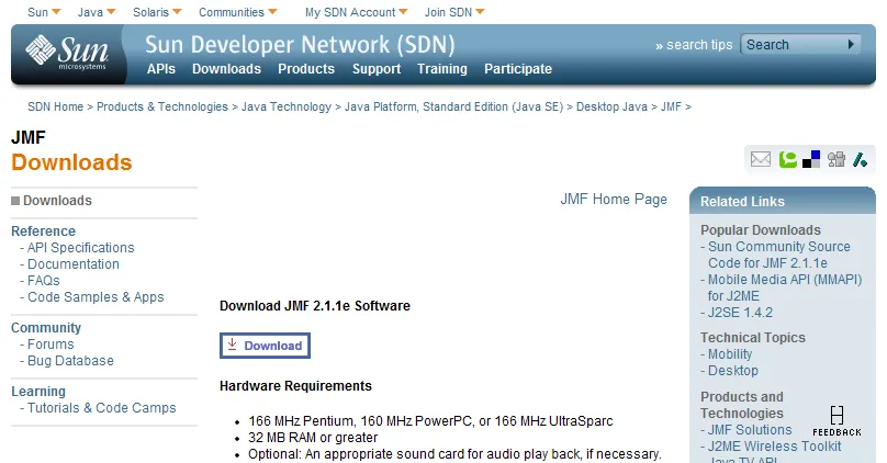 JMF 2.1.1e Software