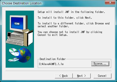 Choose Destination Location